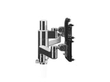 Humanscale X2NM0NCWNTD8TD8TD12 M/Flex for Triple Monitors, No Mount, 18 Post, Polished Aluminum with White Trim