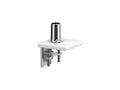 Humanscale X2NTNCNWNNNNP M/Flex Clamp Base, Polished Aluminum with White Trim
