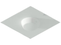 Oberon 1047-ANTMNT Locking Suspended Ceiling Tile Access Point Enclosure, 3INH x 18.5INW x 18.5IND (76 mm x 470 mm x 470 mm) Back Box, Antenna Mounting Door, Lay-in