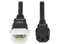 Eaton Tripp Lite P004-E02 PDU Power Cord C13 to P-Lock C14 North America and Europe Rated 10A 250V 18AWG 2ft Black