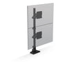 HAT Design Works E5G-P11-BLK E5 One Over One Static Pole Monitor Arm, Black, holds 30 lbs per monitor, up to 49IN screen