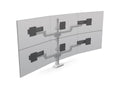 HAT Design Works E5G-P33SS-WHT E5 Three Over Three Static Pole Monitor Arm, White, holds 10 lbs per monitor, up to 27IN screen