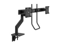 Humanscale M82BHBD M8.1 Dual Monitor Arm, Crossbar with Handle, Angled/Dynamic Links, Black 100x100mm VESA
