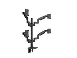 Humanscale X242CTBC M/Flex M2.1 Quad Monitor Arm, Stacked (Two Over Two), 4/Dynamic Links, 24 Post, 100x100mm VESA