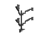 Humanscale X242CTBD M/Flex M2.1 Quad Monitor Arm, Stacked (Two Over Two), 4/Dynamic Links, 24 Post, 100x100mm VESA
