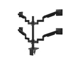 Humanscale X242CTBD M/Flex M2.1 Quad Monitor Arm, Stacked (Two Over Two), 4/Dynamic Links, 24 Post, 100x100mm VESA