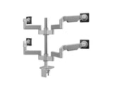 Humanscale X842ETSD M/Flex M8.1 Quad Monitor Arm, Stacked (Two Over Two), 8/Dynamic Links, 24 Post, 100x100mm VESA