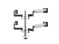 Humanscale X842ETWB M/Flex M8.1 Quad Monitor Arm, Stacked (Two Over Two), 8/Dynamic Links, 24 Post, 100x100mm VESA