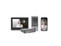 Uniview KIT/201S/372S/NSW2020 Villa Video Intercom Kit+4 Interface PoE Switch,(0235C7C7 1+0235C7DK 1+0235C5Y2 1),0250C03Y,Overseas Version
