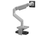 Humanscale M81M33CSBTDNA M8.1 Monitor Arm with M/Connect 3 Pro Dock, Clamp Mount, Monitor Tilt, Silver with Gray Trim