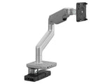 Humanscale M81M33CSBTDNA M8.1 Monitor Arm with M/Connect 3 Pro Dock, Clamp Mount, Monitor Tilt, Silver with Gray Trim