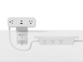 Humanscale NH2CDCWNA NeatHub Charging Station Duo, 2-Piece Clamp, White