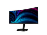 Philips 34B2U3600C LCD Monitor - Curved - 3440 x 1440 - 34Inch - 4Ms response time - 0.23175 x 0.23175 - 3500:1 - 50000000:1 - 300 cd/m2 - 178/178 - 21:9 - sRGB 120%