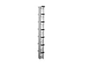 Chatsworth 11729-708 Double-Sided Wide Vertical Cabling Section; 6INW x 9INH x 12.75IND; Black