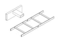 Chatsworth 11252-110 TELCO-Style Cable Runway; 10INW x 1.5INH x 9.71INL; Gray; Cable Capacity - 789