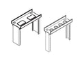 Chatsworth 12382-723 Rack Topmount Cable Trough; 6INW x 24.25INL; Black