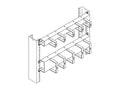 Chatsworth 12542-119 19 Horizontal Wire Management; 19INW x 3.44INH; Gray
