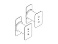 Chatsworth 12766-707 Fiber Management Spools; 6INL; Black; Pkg of 7