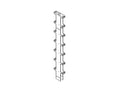 Chatsworth 12096-E08 Double-Sided Narrow Vertical Cabling Section; 3.65 IN W x 9 FT H x 12.75 IN D; Glacier White