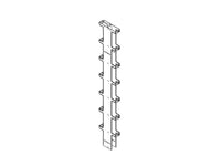 Chatsworth 12096-E08 Double-Sided Narrow Vertical Cabling Section; 3.65 IN W x 9 FT H x 12.75 IN D; Glacier White