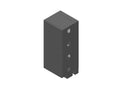 Chatsworth 13495-772 CUBE-iT Wall-Mount Floor-Supported Cabinet; Gen 3; 72INH x 27.3INW x 24IND (1830 mm x 693 mm x 610 mm); 40U; Square-Punched Rails; Tempered Glass