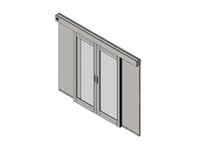 Chatsworth 32780-E03 Aisle Containment Single Door Assembly, Left- Hand, Clear Frame, Glacier White, 87.8IN (2231 mm) W 