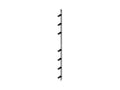 Chatsworth 37802-C01 RMR Modular Enclosure Ring Cable Manager; 24U; 47.2IN (1200 mm) H x 31.5IN (800 mm) W; Black