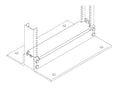 Chatsworth 41050-123 Rack Base Dust Cover; 23INW; Gray; Channel Size: 3