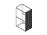 Chatsworth 39861-717 Double Perforated Metal Rear Door for ZetaFrame Cabinet; for 48U x 27.6INW (700 mm) Cabinet; Black