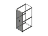 Chatsworth 39861-717 Double Perforated Metal Rear Door for ZetaFrame Cabinet; for 48U x 27.6INW (700 mm) Cabinet; Black