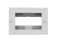 iCart NEATPAD-WMP Neat Pad in-wall mount. Gloss white, can be used in pre or post construction walls. TAA Compliant.