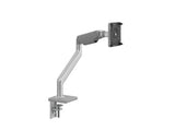 Humanscale M21SBTGC M2 Pro Monitor Arm for Single Monitor, Silver with Gray Trim and VESA Plate, Clamp Mount