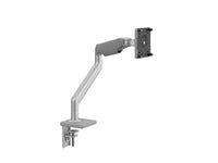 Humanscale M21SBTGC M2 Pro Monitor Arm for Single Monitor, Silver with Gray Trim and VESA Plate, Clamp Mount