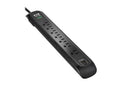 Eaton Tripp Lite TLP76BUC 7-Outlet Surge Protector - 5-15R Outlets, 1500 Joules, 2 USB Charging Ports 6ft Cord Black