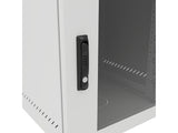 Vertiv GL24WMCMP-W-SE-00-CM WM Premium 12Ux24x32 Gray, Rails feature a horizontal/vertical cable tie down pattern and provisions for optional cable management D rings