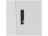 Vertiv GL48WMCMS-W-SC-AF-CM WM Premium 25Ux24x32 Fan Gray, Rails feature a horizontal/vertical cable tie down pattern and provisions for optional cable management D