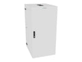 Vertiv GL48WMCMS-W-SC-AF-CM WM Premium 25Ux24x32 Fan Gray, Rails feature a horizontal/vertical cable tie down pattern and provisions for optional cable management D