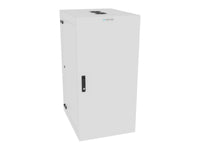 Vertiv GL48WMCMS-W-SC-AF-CM WM Premium 25Ux24x32 Fan Gray, Rails feature a horizontal/vertical cable tie down pattern and provisions for optional cable management D