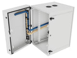 Vertiv GL36WMCMS-W-SE-00-CM WM Premium 19Ux24x32 Fan Gray - Nominal concentric conduit knockouts on top, bottom, and back of rear section