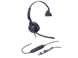 Yealink UH44 (1308241) Perfect for Open Offices or Home Setups; 2 AI-powered Noise-Cancelling Mics; All-day-wearing Comfort; Support Left or Right-side Wearing