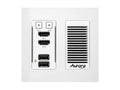 Aurora Multimedia IPX-TX3A-WP2-C-W 3rd gen. 4K 10Gbps SDVoE AV-over-IP transmitter 2-gang wall plate (ASIC model, copper version, white)