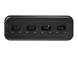 Shure MXWNDX4TA Dock - Ethernet port - Remote charge status monitoring: Ethernet connection to the system enables remote monitoring of battery charge