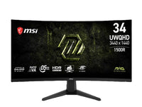 MSI MAG346CQDFE20 MAG 346CQDF E20 Curved Gaming Monitor, Metallic Black with RGB, 34 Rapid VA Panel, 3440 x 1440 (UWQHD) Resolution, Adaptive Sync, HDR Ready, non-Glare