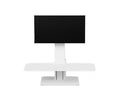 Humanscale QSE2SSW QuickStand Eco, Single Monitor, White, Small MDF Platform