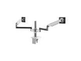 Humanscale X22WYTBC121NNNN MFlex M2 Arms - Dual Bracket for 2 Monitors - White/Polished - 8/Dynamic & 12/Dynamic - Stand