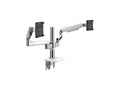 Humanscale X22WYTBC121NNNN MFlex M2 Arms - Dual Bracket for 2 Monitors - White/Polished - 8/Dynamic & 12/Dynamic - Standard Tilt - Standard 100mm x 100mm, black - Clamp - 12