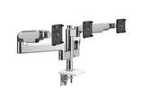Humanscale X83WFTBC121NNNN M/Flex M8 Pro Triple Monitor Arm, 12/Dynamic Links, 12 Post, 100x100mm VESA, Polished Aluminum with White Trim