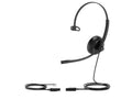 Yealink YHS34 (1308022) Wideband Headset for IP Phone Monaural Ear (single ear) Quick-disconnect (QD) cord RJ9 Headset Jack Hearing Protection Leather Ear