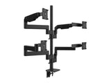 Humanscale X8EBLABC362EFAB MFlex M8 Arms Two Single Brackets for 2 Monitors Black 12IN/12IN Tilt & Slider