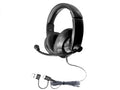 HamiltonBuhl ST2BKUC-10 Smart-Trek Deluxe Stereo USB-C Headset with integrated USB-A Adapter Dongle, Black with Silver Accents - 10 Pack